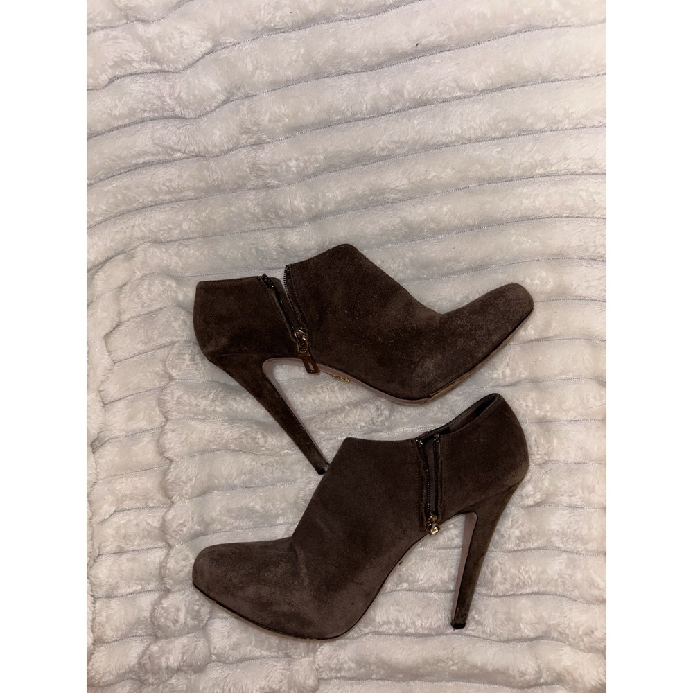 Prada Brown Suede Ankle Booties - Picture 5 of 14